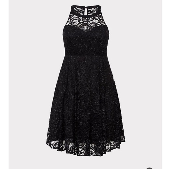 Torrid dress size 1 16/18 shimmer skater - Picture 2 of 9